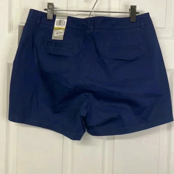 Dockers Mid Rise Curvy Fit Shorts Navy Blue - 14 Petite NEW - Picture 4 of 8